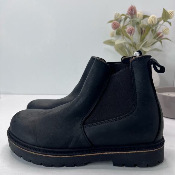 Birkenstock Stalon II Nubuck Chelsea Boots Black Narrow Fit Women